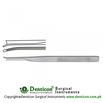 Silver Chisel Left Curved Stainless Steel, 18 cm - 7" Blade Width 5.0 mm